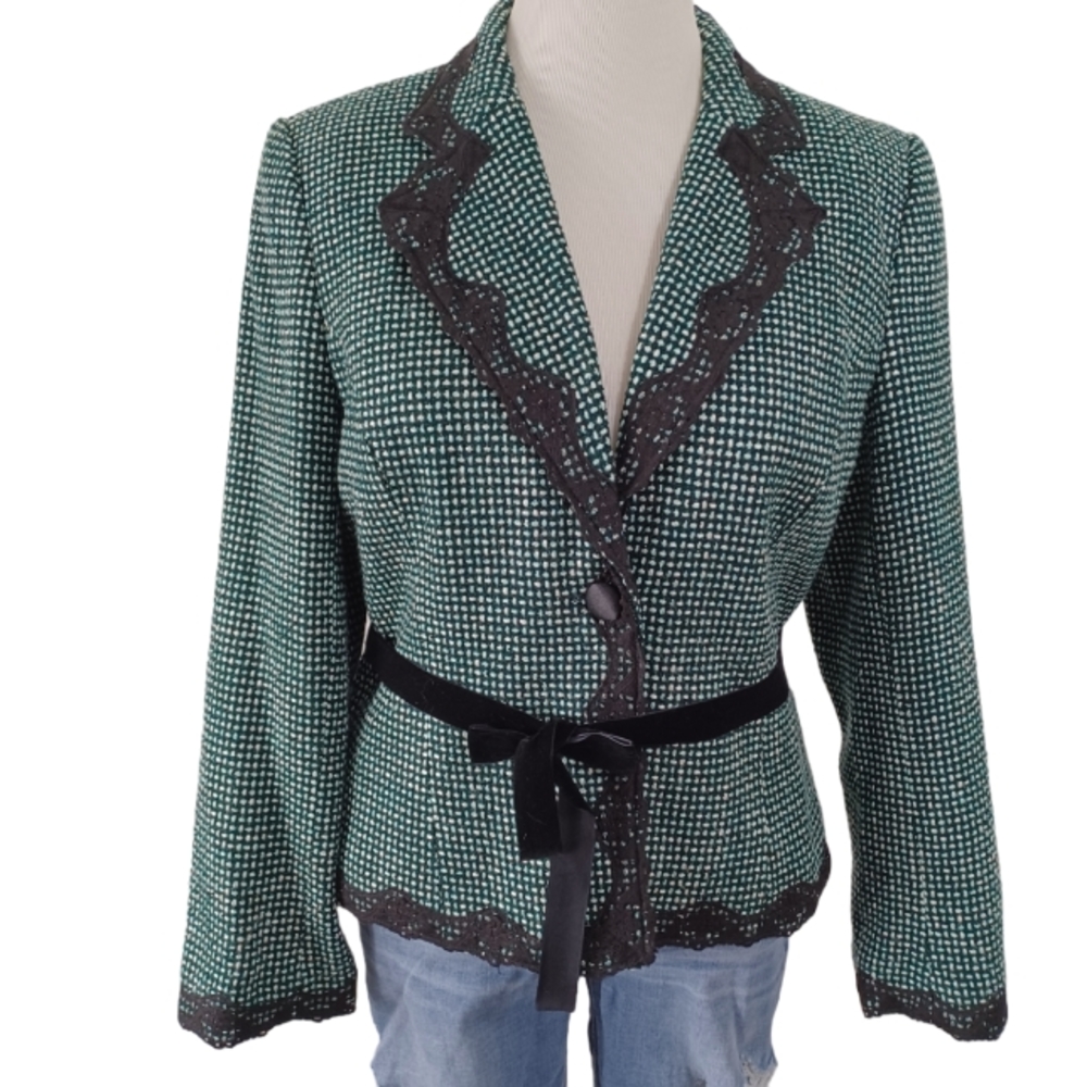 AXCESS-LIZ CLAIBORNE COMPANY TWEED BLAZER/ JACKET SIZE 16